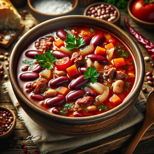 Jednoduchý recept na výživnou a aromatickou polévku s červenými fazolemi